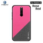 For Xiaomi RedMi 8 PINWUYO Rong Series  Shockproof PC + TPU+ Chemical Fiber Cloth Protective Cover(Red)