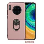 For Huawei Mate 30 Pro， 360 Rotary Multifunctional Stent PC+TPU Case with Magnetic Invisible Holder(Rose Gold)