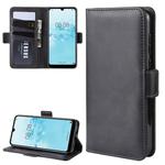 For Huawei Y5 2019 Double Buckle Crazy Horse Business Mobile Phone Holster with Card Wallet Bracket Function(Black)