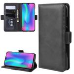 For Huawei Honor 10 Lite / P Smart 2019 / Nova Lite 3 Double Buckle Crazy Horse Business Mobile Phone Holster with Card Wallet Bracket Function(Black)