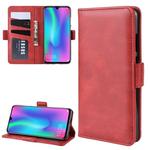 For Huawei Honor 10 Lite / P Smart 2019 / Nova Lite 3 Double Buckle Crazy Horse Business Mobile Phone Holster with Card Wallet Bracket Function(Red)