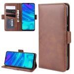 For Huawei P30 Lite / Nova 4e Double Buckle Crazy Horse Business Mobile Phone Holster with Card Wallet Bracket Function(Brown)