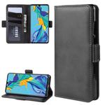 For Huawei P30 Dual-side Magnetic Buckle Horizontal Flip Leather Case with Holder & Card Slots & Wallet & Photo Frame(Black)