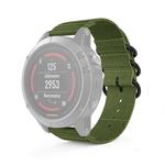 For Garmin Fenix 3 / 5X Universal 26MM Three-ring Nylon Watch Band(Army Green)