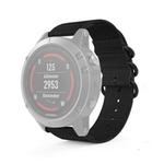 For Garmin Fenix 5S 20mm Three-ring Nylon Watch Band(Black)