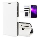 For Motorola One Macro / G8 Play R64 Texture Single Fold Horizontal Flip Leather Case with Holder & Card Slots & Wallet(White)