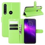 For Motorola One Macro / G8 Play Litchi Texture Horizontal Flip Leather Case with Wallet & Holder & Card Slots(Green)