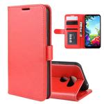 For LG K40S R64 Texture Single Fold Horizontal Flip Leather Case with Holder & Card Slots & Wallet(Red)