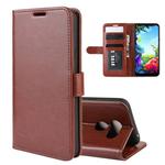 For LG K40S R64 Texture Single Fold Horizontal Flip Leather Case with Holder & Card Slots & Wallet(Brown)