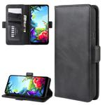 For LG K40S Wallet Stand Leather Cell Phone Case with Wallet & Holder & Card Slots(Black)