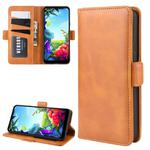 For LG K40S Wallet Stand Leather Cell Phone Case with Wallet & Holder & Card Slots(Yellow)