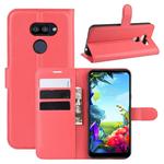 For LG K40S Litchi Texture Horizontal Flip Leather Case with Wallet & Holder & Card Slots(Red)