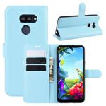 For LG K40S Litchi Texture Horizontal Flip Leather Case with Wallet & Holder & Card Slots(Blue)