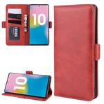 For Galaxy Note 10 Plus Dual-side Magnetic Buckle Horizontal Flip Leather Case with Holder & Card Slots & Wallet & Photo Frame(Red)