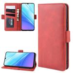 For Vivo Y7S /iQOO Neo / Z5 Double Buckle Crazy Horse Business Mobile Phone Holster with Card Wallet Bracket Function(Red)