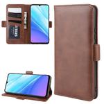 For Vivo Y7S /iQOO Neo / Z5 Double Buckle Crazy Horse Business Mobile Phone Holster with Card Wallet Bracket Function(Brown)