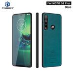 For MOTO G8 Plus PINWUYO Pin Rui Series Classical Leather, PC + TPU + PU Leather Waterproof And Anti-fall All-inclusive Protective Shell(Blue)