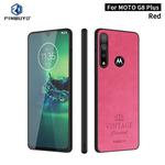 For MOTO G8 Plus PINWUYO Pin Rui Series Classical Leather, PC + TPU + PU Leather Waterproof And Anti-fall All-inclusive Protective Shell(Red)