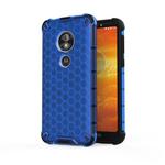 For Motorola Moto E5 Play Go Shockproof Honeycomb PC + TPU Case(Blue)