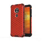 For Motorola Moto E5 Play Go Shockproof Honeycomb PC + TPU Case(Red)