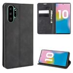 For Galaxy Note10+   Retro-skin Business Magnetic Suction Leather Case with Holder & Card Slots & Wallet(Black)