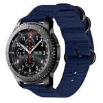 For Samsung Galaxy Watch Active 2 18mm / Gear S3 Nylon Three-ring Watch Band(Mazarine)