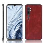 For Xiaomi Mi Note 10/Note10 Pro/CC9 Pro Shockproof Sewing Cow Pattern Skin PC + PU + TPU Case(Red)