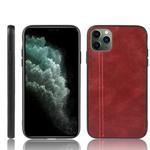 For iPhone 11 Pro Max Shockproof Sewing Cow Pattern Skin PC + PU + TPU Case(Red)