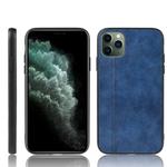 For iPhone 11 Pro Shockproof Sewing Cow Pattern Skin PC + PU + TPU Case(Blue)