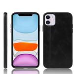 For iPhone 11 Shockproof Sewing Cow Pattern Skin PC + PU + TPU Case(Black)