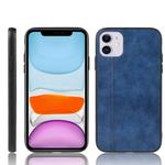 For iPhone 11 Shockproof Sewing Cow Pattern Skin PC + PU + TPU Case(Blue)