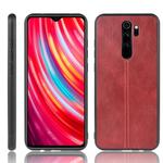 For Xiaomi Redmi Note 8 Pro  Shockproof Sewing Cow Pattern Skin PC + PU + TPU Case(Red)