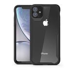 For iPhone 11 Transparent PC + TPU Full Coverage Shockproof Protective Case(Black)