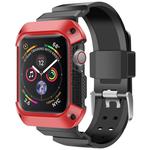 For Apple Watch 5 / 4 Generations 40mm Universal Integrated Electroplating Strap(Red + Black)
