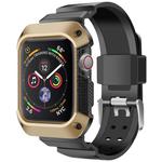 For Apple Watch 5 / 4 Generations 40mm Universal Integrated Electroplating Strap(Gold + Black)