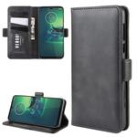 For Motorola Moto G8 Plus Dual-side Magnetic Buckle Horizontal Flip Leather Case with Holder & Card Slots & Wallet(Black)