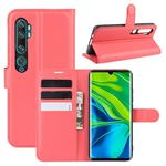 For Xiaomi Mi Note 10 / Note 10 Pro / CC9 Pro Litchi Texture Horizontal Flip Protective Case with Holder & Card Slots & Wallet(Red)