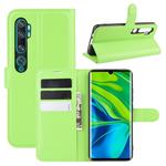 For Xiaomi Mi Note 10 / Note 10 Pro / CC9 Pro Litchi Texture Horizontal Flip Protective Case with Holder & Card Slots & Wallet(Green)