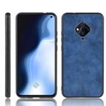For Vivo V17 / S1 Pro International Edition Shockproof Sewing Cow Pattern Skin PC + PU + TPU Case(Blue)