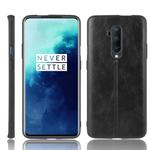 For OnePlus 7T Pro Shockproof Sewing Cow Pattern Skin PC + PU + TPU Case(Black)