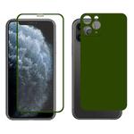 For iPhone 11 Pro ENKAY Hat-prince Full Glue 0.26mm 9H 2.5D Front Tempered Glass Full Coverage Film and Black Film with Camera Lens Protector Function(Green)