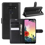 For LG K50S Litchi Texture Horizontal Flip Protective Case with Holder & Card Slots & Wallet(Black)