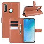 For VIVO U3/Y5s/Y19 Litchi Texture Horizontal Flip Protective Case with Holder & Card Slots & Wallet(Brown)