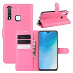 For VIVO U3/Y5s/Y19 Litchi Texture Horizontal Flip Protective Case with Holder & Card Slots & Wallet(Rose red)