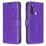 For Xiaomi Redmi Note 8 Crazy Horse Texture Horizontal Flip Leather Case with Holder & Card Slots & Wallet & Photo Frame(Purple)