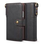 For iPhone 6 Cowhide Texture Horizontal Flip Leather Case with Holder & Card Slots & Wallet & Lanyard(Black)