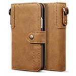 For iPhone 6 Cowhide Texture Horizontal Flip Leather Case with Holder & Card Slots & Wallet & Lanyardnyard(Brown)