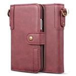 For iPhone 6 Cowhide Texture Horizontal Flip Leather Case with Holder & Card Slots & Wallet & Lanyard(Red)