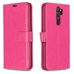 For Xiaomi Redmi Note 8 Pro Crazy Horse Texture Horizontal Flip Leather Case with Holder & Card Slots & Wallet & Photo Frame(Rose)