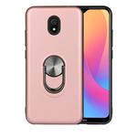 For Xiaomi Redmi 8A 360 Rotary Multifunctional Stent PC+TPU Case with Magnetic Invisible Holder(Rose Gold)